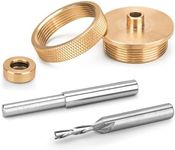 Router Inlay Bushing Kit Replacement for Router Template Guide Set Solid Brass Router Inlay Kit 71333 Fits for 1/4 Router Templates for Wood.