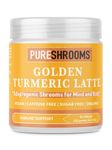 Golden Milk Turmeric Latte - Ultra Concentrated Superfoods - Organic Lion's Mane & Turkey Tail Mushroom, Ceylon Cinnamon, Black Pepper Extract Tea Blend - Dairy-Free, Made in Canada, 30 Servings (125 grams)