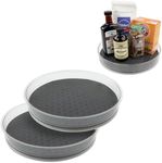 Spectrum Lazy Susan Organizer, Hexa Round Medium (2-Pack) - Lazy Susan Turntable for Cabinet, Refrigerator, Pantry, Table, & Shelf - Rotating & Spinning Pantry Organization & Storage for Fridge