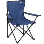 Trail Blue Camping Chair Lightweight Folding Cup Holder Carry Bag 100kg Capacity