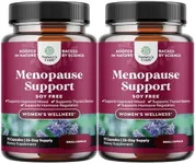 Soy Free Menopause Supplement for Women - Herbal Menopause Support for Night Sweats Hot Flashes Mood Support and Hormone Balance for Women with Black Cohosh & Vitex Chaste Berry - Mini Caps (2 Pack)