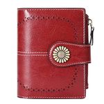 SENDEFN Bifold Purse Card Holder Wallet Genuine Leather RFID Blocking Wallet for Women with 16 Card Slots