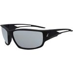 Edge Eyewear SK117 Kazbek Safety Glasses, Black with Silver Mirror Lens