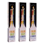 Color Drip Candles, 3-Pack (6 candles total)