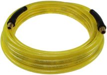 Coilhose Pneumatics PFE41004TY Flexeel Reinforced Polyurethane Air Hose 1/4-Inch ID 100-Foot Length with (2) 1/4-Inch MPT Reusable Strain Relief Fittings Transparent Yellow