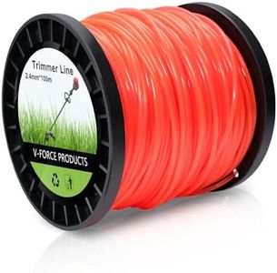 UCINNOVATE String Trimmer Line, 1 Spool Round Weed Eater String 2.4mm x 100m, Nylon Weed Wacker String, 095 Trimmer Line Heavy Duty for Lawn Mower, Orange (0.095 Inch x 328 Ft)