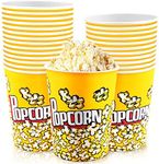 WYOMER 25 Pack 32oz Paper Popcorn Boxes Popcorn Containers Popcorn Buckets Disposable Pop Corn Tubs for Party and Movie