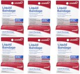 LEADER Liquid Bandage with Benzethonium Chloride 0.2%, First Aid Antiseptic, Seals to Protect, for Small Cuts & Wounds, 1 fl oz (1 Fl Oz (Pack of 6))