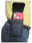 Mgbca Nylon Cell Phone Pouch for Samsung Galaxy A20 A30 A50 A70, Rugged Phone Holster with Belt Clip Holder, Fits (Otterbox Defender Commuter) Or Bulky Case On Smartphone