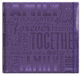 MCS 848116 MBI Embossed Family Gloss Expressions Top Load Scrapbook, Deep Purple