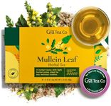 Gya Tea Co Mullein Leaf Herbal Tea K Cups - Caffeine-Free Smooth Tea K Cups - Kickstart the Day with Tea Pods - Herbal Tea K Cup Tea Pods Tea Gift Set