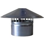 Stainless Chimney Cap Roof Weather Resistant Cap Mushroom Ventilation Cap Range Hood Pipe Smoke Cap Exhaust Pipe Cap, 6.7 inches (170 mm)