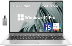 HP ProBook 450 G8 15.6" FHD Laptop, Intel Core i5-1135G7, 16GB RAM, 256GB PCIe SSD, Intel Iris Xe Graphics, Backlit keyboard, HD Webcam, Win 11 Pro, Pike Silver, 32GB Hotface USB Card
