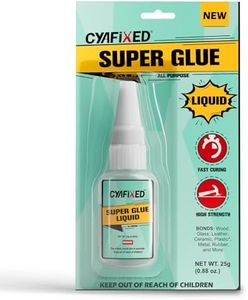 Super CA Glue Liquid, Clear Quick Dry Cyanoacrylate Adhesive for Wood Plastic Leather Metal Pottery Glass Ceramic Shoe Sole Repair, Instant Strong Bond for Jewelry, Craft, 3D Models, Woodworking