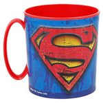 Kids Character Licence Mug 350ML Drinking Re-Usable Plastic Cup Microwave Safe (Superman)