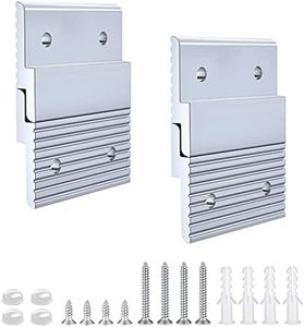 2'' French Cleat Picture Hanger, Heavy Duty Aluminum Z Clips with Screws, Interlocking Wall Mounting Brackets for Hanging Panel, Whiteboard, Cabinet, Shelf, Headboard, Art (2 Pairs, Support 30 lbs)