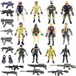 Qiandier 12 Pcs Military Team Action Soldiers Special Force Marine Recon Figure Elite Force Army