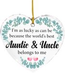 Auntie and Uncle Gift Ornaments, Thank You Gifts for Aunt and Uncle, Auntie and Uncle Ornament Hanging Christmas Tree Decor