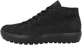 ECCO Men's Soft 7 Tred Urban Bootie Hydromax Water-Resistant Sneaker, Black Nubuck, 10-10.5