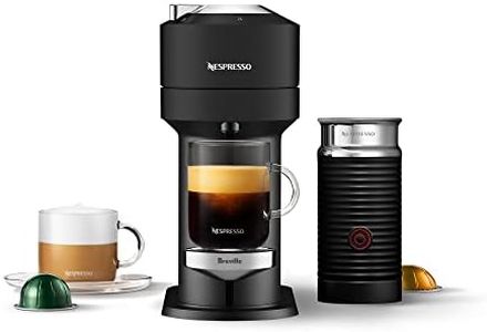 Nespresso Vertuo Next Deluxe Coffee and Espresso Machine by Breville with Milk Frother, Matte Black Chrome, Small