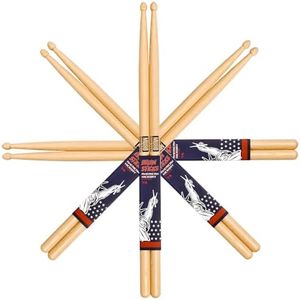 Drum Sticks, American Hickory Drumstick, Drumsticks for Drums, Baquetas para Bateria, Drum Accessories for Drums, 7A Drumsticks (7A-4pack)