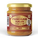 Vaidban Pancham Haldi (120g) - Premium Blend of 5 Ayurvedic Turmerics including Kali, Selam, Daru & Amba Haldi | Natural Immunity Booster & Anti-Inflammatory Support | 100% Herbal Antioxidant Powder