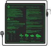 Hyindoor Seedling Heat Mat with Digital Thermostat Combo Set for Seed Germination, Reptiles, Brewing and Incubation Greenhouse, Heating Pad 20.75"x 20.75"(50 * 50 cm)