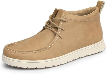 shoeslocker Mens Wide Shoes Casual Chukka Boots Slip-on Loafers Shoes Lace Up Ankle Work Boot size 10.5