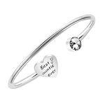 PLITI Aunt Bangle Best Auntie Ever Bracelet Jewelry Gifts from Niece Cuff Bracelets for Women (Best Auntie SIL)