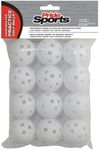 PrideSports Practice Golf Balls, Perforated, 12 Count