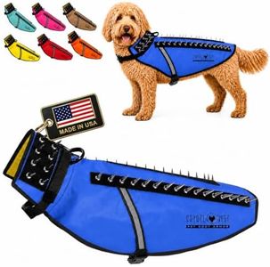 CoyoteVest Dog Harness Protection Vest, Reflective Dog Accessories with Spikes to Shield Your Pet from Raptor and Animal Attacks, Proudly Made in America (Large, Royal Blue)