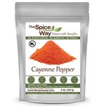 The Spice Way Red Pepper Premium Cayenne Ground - 8 oz - pure chile powder with 80,000 Heat Units