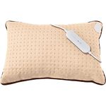 Sweet Dreams Heated Cushion Pillow Heat Pad - 50W- Back Knee Neck Stomach Pain & Arthritis - Electric LED 4 Setting Control & Auto Safety Off After 90 Minutes (Beige, 40 x 30 x 14cm)