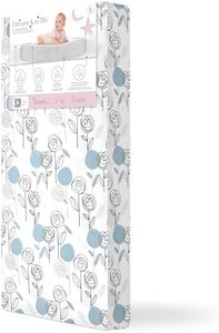 Dream On Me Floral Dreams Firm Fiber Baby Crib and Toddler Mattress, Greenguard Gold and JPMA Certified, Fits All Standard Cribs and Toddler Beds, Waterproof Sleep Surface