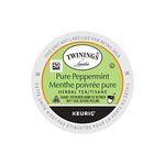 Twinings of London Pure Peppermint Tea K-Cups for Keurig | Naturally Caffeine-Free | Made with 100% Pure Peppermint | 24 Count (Pack of 4) | Enjoy Hot or Iced