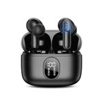Hameng KaoderTrue Wireless Earbuds, Bluetooth 5.4 Headphones 48H Long Playtime LED Power Display IPX6 Waterproof in-Ear Earbuds with 4 ENC Mic for Laptop Pad Android/iOS Phones