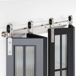 Roymelo 64" Brushed Nickel Bifold S