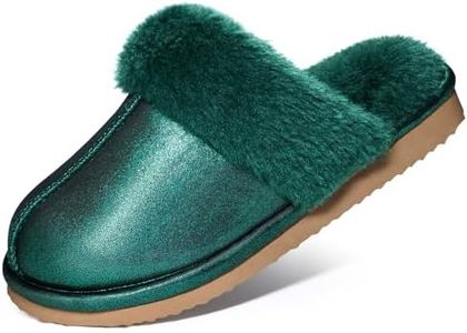 Litfun Fuzzy Slippers for Women Memory Foam Indoor House Shoes