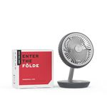 NUUK FOLDE Cordless & Rechargeable 7 Inch Personal Desk Fan | Compact Folding Fan | 4 Wind Speeds | BLDC Fan with 17 Hour Run Time | Super Silent Charging Fan | Perfect for Home, Office & Kitchen