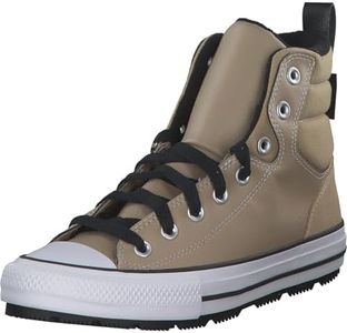 Converse Unisex Chuck Taylor All Star Berkshire Boot Hi Sneaker - Lace up Closure Style - Nomad/Khaki/Black/White, Nomad/Khaki/Black/White, 10.5 Women/8.5 Men