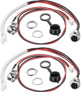 HESTYA 2 Packs Charging Port Replacement (3 Prong) Smart Self-Balancing Charging Port Replacement Compatible with Hoverboard Scooter Swegway Swagtron Swagboard CHO