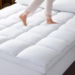 SONORO KATE Mattress Topper, Extra Thick Mattress Protector, Cooling Mattress Pad Cover for Back Pain, Plush & Support Bed Topper Overfilled Down Alternative Fit 8-21" Deep (White, Queen)