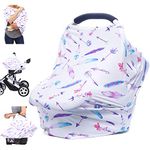 Car Seat Covers for Babies - Breastfeeding Nursing Cover, Carseat Canopy Stroller Cover, Multi-use Nursing Carseat Cover