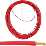 electrosmart 12V 24V 2mm² 25 Amps Single Core Copper Automotive Auto Car Marine Stranded Thin Wall Cable/Wire Red or Black (Red, 5m)