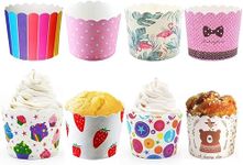 50 Pcs Cupcake Baking Cups Disposable Cake Baking Cup Cupcake Muffin Fit Home Party, Colorful Cupcake Wrapper