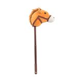 Linzy Hobby Horse, Galloping Sounds with Adjustible Telescopic Stick, Brown 36"