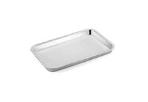 Jonty Stainless Steel DEEP Tray Square PURPORSE for Cake Sweet Pastry Muffins Camping, Events & Every Day Use Kitchenware in Various Sizes (L 33.5 x B 23.5),Silver(A141)