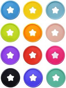 ITSYHPRO 100PCS 1.4inch/35MM Binder Rings Expansion Disc Star Binding Discs Discbound for DIY Planners Scrapbook(Multicolor Star,1.4inch/35MM)