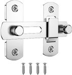 DRUCILA 1Door Lock Hardware, Stainless Steel Gate Latches Bar Flip Latch Safety Door Bolt Lock, Sliding Door Barn Latch Lock Suitable for Garden, Bathroom, Outdoor, Garage, Window, Coop. (Door Lock)