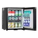 Baridi 25L Ultra Quiet Drinks & Wine Cooler Mini Fridge with LED Light, Black - DH57